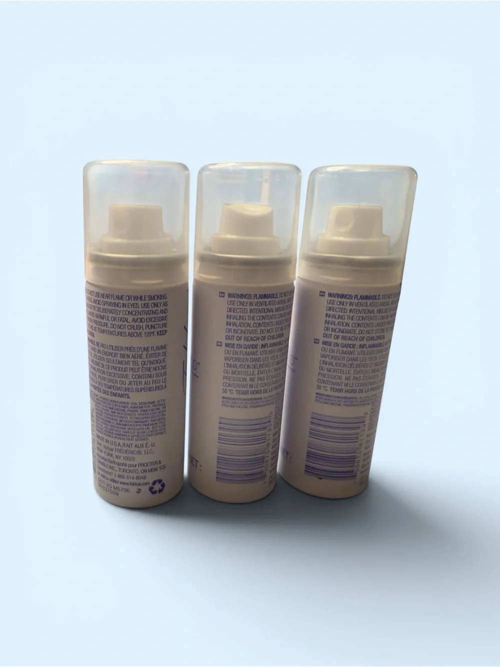 Fekkai Sheer Hold Hairspray  3 Pieces Brushable Flexible Fixatif - 1.5 oz Travel